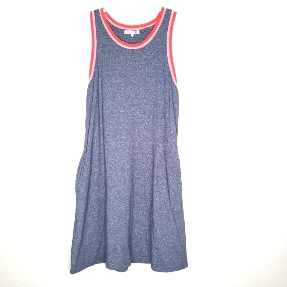 Sundry Heather Gray Tank Top Dress w/ Pockets 0
